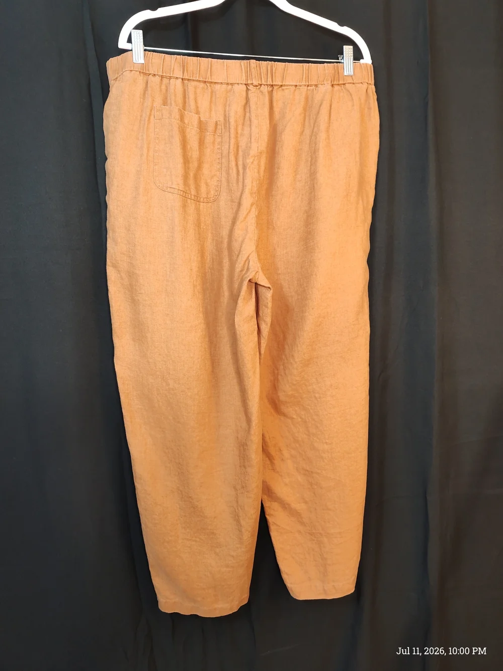 Quince XL 100% European Cotton Wide Leg Pants in Terracotta Leisure Travel